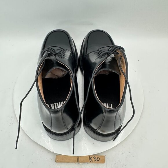 Pawelk's Men Size EU 44 US 10 Black Leather Moc Toe Lace Up Ankle Chukka Boot - Picture 9 of 12